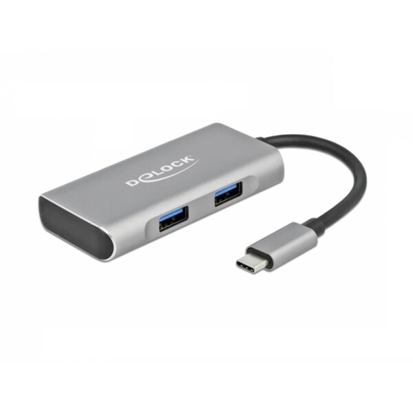 Delock 63260 4 porty USB-C® (USB 3.1) Multiport hub šedá