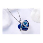 Exkluzivní náhrdelník Swarovski Elements Love You Forever - srdíčko, Tmavě modrá 40 cm + 5 cm (prodloužení)