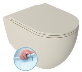 ISVEA - INFINITY závěsná WC mísa, Rimless, 36,5x53cm, ivory 10NF02001-2K