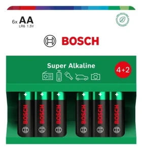 Bosch LR6SA6B/00 / Alkalická baterie AA / 4+2 ks / 1,5 V / LR6 (8594162800186)