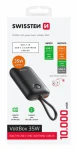 SWISSTEN 22013936 VOLTBOX 10000mAh černá / Powerbanka s integrovanými kabely (22013936)