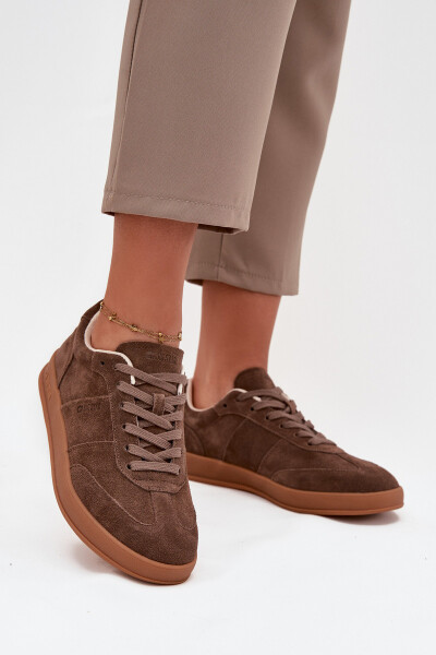 Dámské semišové sneakersy Big Star SS274676 HI-POLY SYSTEM Hnědé 41