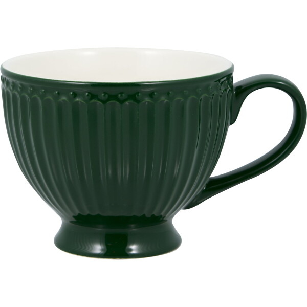 GREEN GATE Hrnek Alice Pinewood Green 400 ml, zelená barva, porcelán