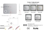 Erga Myra, LED zrcadlo 80x60 cm s kosmetickým zrcadlem 3x zvětšení, 3146 lm, 3 barvy světla, zadní osvětlení, ERG-V01-MYRA-8060-00