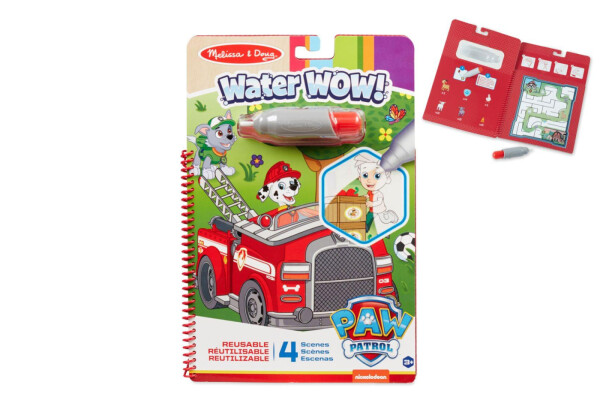 Kouzelné malování vodou Tlapková patrola/Paw Patrol omalovánky/blok 19x28cm + štětec, 4 listy