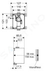 SCHELL - Compact II Základní těleso pro podomítkový splachovač pisoáru 011930099