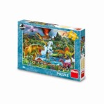 Puzzle Boj dinosaurů 100 XL dílků - Dino