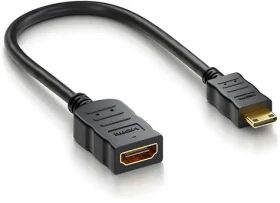 PremiumCord Flexi adaptér HDMI A samice - mini HDMI C samec / Redukce / ohebná / 13 cm / 4K 60Hz (kphdma-34)