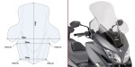 D3115St plexi čiré pro Suzuki Burgman 400 (17-25), vxš750x670 mm, o 210 mm vyšší než originál