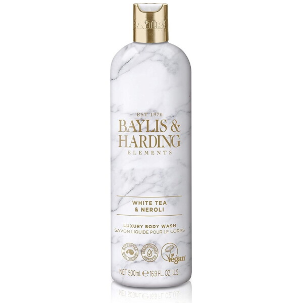 Baylis & Harding Sprchový gel White Tea & Neroli 500 ml, šedá barva, plast
