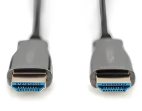 Digitus AK-330125-100-S černá / Propojovací kabel HDMI / AOC / 4K 60Hz / 18 Gbps / 10 m (AK-330125-100-S)