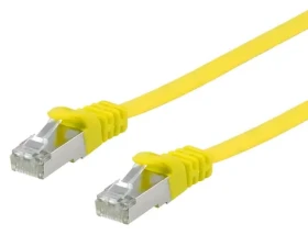 Equip Cat6a Flat žlutá / Patch kabel / U/FTP / 1 m / LSZH (607660)