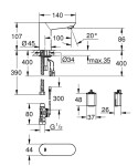 GROHE - Euroeco Cosmopolitan E Elektronická umyvadlová baterie, chrom 36272000