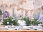 PartyDeco girlanda s praporky přírodní kraft