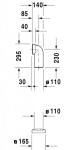 DURAVIT - Příslušenství Odtokový oblouk s růžicí 0014280000