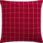 Ib Laursen Povlak na polštář Silja Large Checks 50 × 50 cm, červená barva, textil