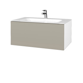 Dřevojas - Koupelnová skříňka VARIANTE SZZ 80 pro umyvadlo Finion - N01 Bílá lesk / L04 Béžová vysoký lesk 268404