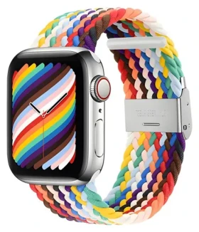 Devia Deluxe Sport4 Řemínek pro Apple Watch 40/41/42mm Rainbow / Řemínek / Nylonový pletený / Nastavitelný (6938595381690)