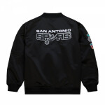 Mitchell Ness Lightweight Satin Bomber San Antonio Spurs jacket SJKT6599-SASYYPPPBLCK pánské