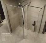 CERSANIT - SET B793 WALK-IN MILLE POHYBLIVÁ STĚNA ČERNÁ 120X30X200 VIR S601-180