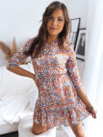Dámské šaty KIARA EY2249 hnědo-modré - FashionStreet XL
