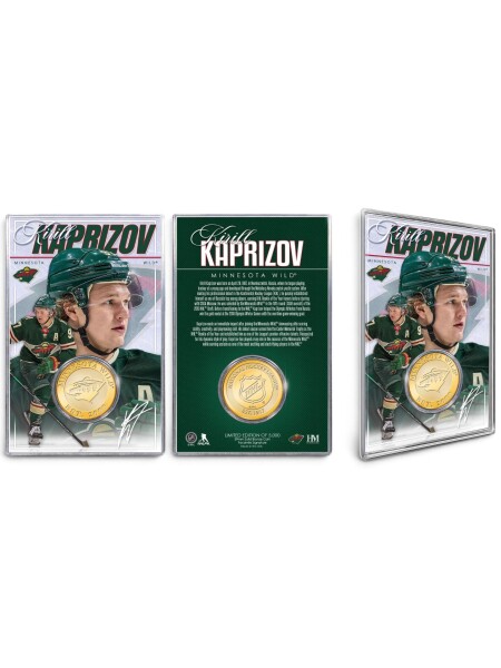 Mince Minnesota Wild NHL Kirill Kaprizov Acrylic Bronze Coin Card