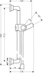 AXOR - Citterio Sprchová tyč 90 cm, chrom 27831000