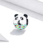 ELENYS Royal Fashion stříbrný přívěsek Donutek panda