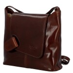 Luxusní dámská kožená crossbody kabelka Jessie, hnědá