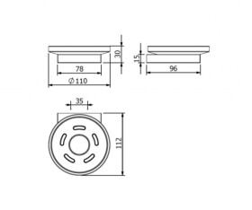 KLUDI - Vela C Mýdlenka s držákem, sklo/chrom 3198505