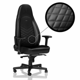 Noblechairs ICON černá / Herní židle / syntetická kůže / nastavitelná / pojízdná kolečka / nosnost 150 kg (NBL-ICN-PU-BLA)