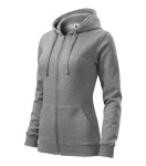 Trendy Zipper mikina dámská tmavě šedý melír S