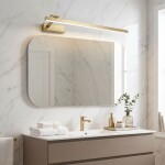 Koupelnové nástěnné LED svítidlo SWE033-1W 80cm BRUSH GOLD OSW-20132