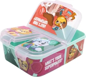STOR Multi Box na svačinu Tlapková patrola: Dívčí síla / Box na svačinu / 3 přihrádky / bez BPA (81820)