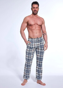 Cornette 691/59 3XL-5XL pánské pyžamové kalhoty tmavě modrá - mřížka 5XL