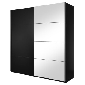 Šatní skříň Tabe - 180x210x61 cm (černá)