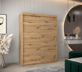 Šatní skříň Abi V1 Barva korpusu: Dub artisan, Rozměry: 150 cm, Dveře: Dub artisan