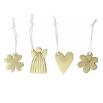 Räder Kovový přívěsek pro štěstí Amulet D, zlatá barva, kov