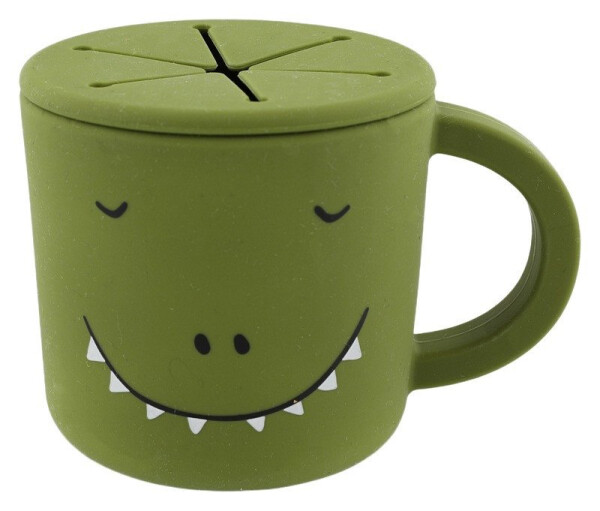 Silikonový hrnek na svačinu pro děti pan dinosaurus