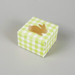 Cake star Velikonoční krabička kostka zelená 10x10x6,5 cm