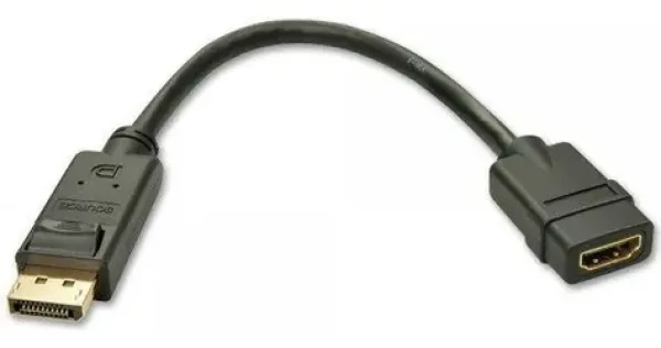 Lindy 41005 černá / Adaptér / DisplayPort - HDMI / 1920×1080 px / 0,15 m (41005)