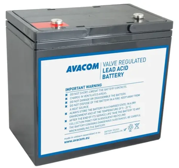 AVACOM AVA-RBP01-12550-KIT / Náhradní baterie pro UPS / 12V / 55Ah / VRLA / Tripp Lite PowerWalker (AVA-RBP01-12550-KIT)