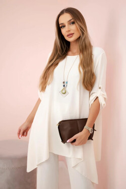 Sada halenky + kalhot s přívěskem světle béžová UNI