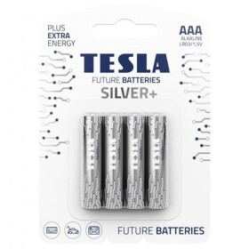 TESLA SILVER+ alkalická mikrotužková baterie AAA (LR03) 4 ks / blister (1099137217)