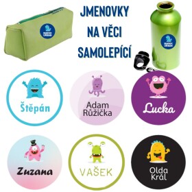 Nálepky nejen na oblečení BUBU jmenovka 30mm (20Ks), různé, voděodolné