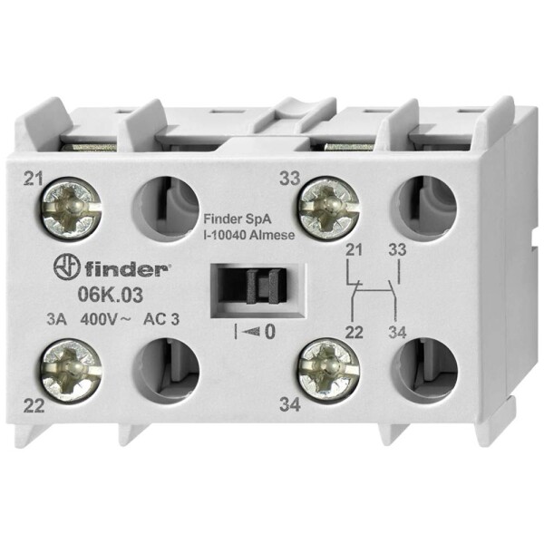 Finder 06K.03 pomocný spínač 1 spínací kontakt, 1 rozpínací kontakt 2 A Vhodné pro značku (relé): Finder 1 ks