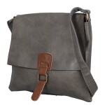 Trendy dámská koženková crossbody kabelka Mitta, šedá