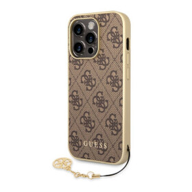Pouzdro Guess 4G Charms iPhone 14 Pro Brown