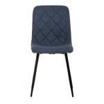 Židle jídelní, modrá látka, nohy černý kov