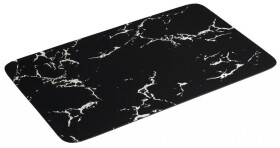 AQUALINE - Koupelnová předložka 50x80cm, absorpční, černá/mramor PCD011
